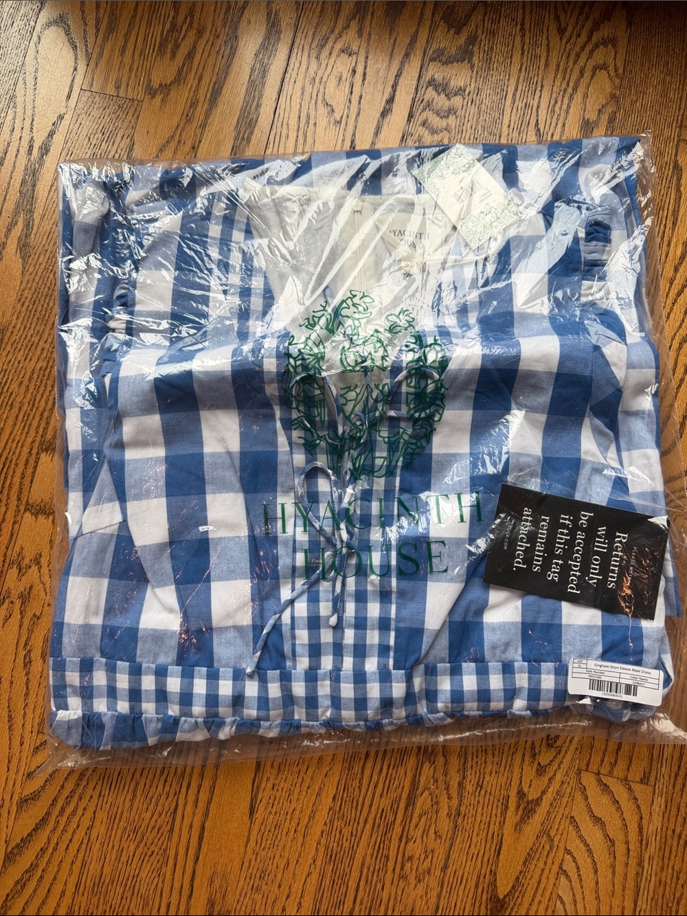 Tuckernuck Blue & White Gingham Puff-Sleeve Dress - Picture 7 of 7